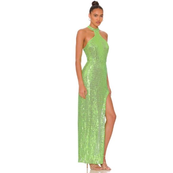 NBD Jesper Maxi Dress in Neon Green  SIze Small - Picture 4 of 5